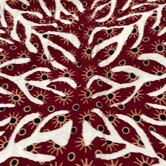 HANDCRAFTED BLOCK PRINT APPLIQUÉ TREE OF LIFE BED COVERLET TEXTILE WALL HANGING - Picture 12 of 16